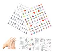 Gatuida 7 fogli Adesivi con per e Glitter Decorativi Riutilizzabili per Festival Halloween e Feste Decorazioni Brillanti per Make Up e Accessori