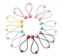 Gatuida 7 paia Elastici per con Palline Colorate per Bambine Fasce Elastiche Morbide e Sicure Accessori Brillanti per Acconciature Allegre e Comode