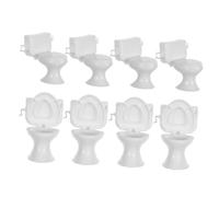 Gatuida 8 Pezzi Accessori da bagno per casa delle bambole posto a sedere mini decorativo con Toilette miniatura Accessori per bagno miniatura piccoli mobili per la casa mini vasino