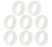 Gatuida 8 Pezzi Anello Sportivo in Silicone Bianco, Semplice e Confortevole | Attività e Sport, Materiale in Silicone Traspirante e Skin-safe, Adatto a Fede Nuziale
