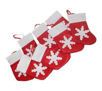 Gatuida 8 Pezzi Copri Posate Natalizio a Forma di Calza, Porta Posate per Coltello e Forchetta, Rosso, Tessuto Non Tessuto, per Tavola di Natale e Feste