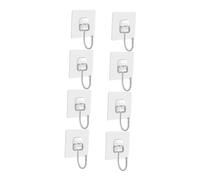 Gatuida 8 pezzi Ganci Adesivi Trasparenti da Parete Ganci da Porta Forti per Cucina Bagno e Soggiorno Design Autoaderente per Organizzazione Facile Danni