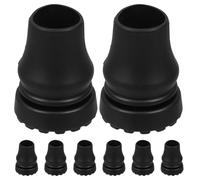 Gatuida 8 punte in gomma nera per bastoni da passeggio, 22 mm, resistenti e antiscivolo, per stampelle, bastoncini da trekking e stabilità a lungo termine.