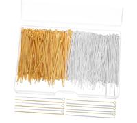 Gatuida 800 pezzi Spille per Bigiotteria con Piatta e Accessori Metallici in Finiture Oro e Argento per Creazione Orecchini Bracciali Ciondoli e Collane Confezione con Scatola