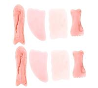 Gatuida 8pezzi Strumento Gua Sha Portatile Di Tavole Per Massaggio Manuale Per Della e Colore Rosa Utile Per Braccia Collo Viso e Schiena