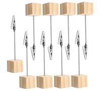Gatuida 9 pezzi Clip Portafoto Portamemo Tavolo Resistenti e Facili Usare Base Naturale per Segnaposto Foto e Note Decorazione Pratica e per Ufficio e Casa