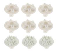 Gatuida 9 Pezzi Stampini Biscotti Natalizi in Bianco Formine per Pasta Dolci e Zucchero Adatti per Casa e Pasticceria Professionale Facili da Pulire Design Fiocco per Dolci Creativi