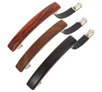 Gatuida Accessori per Chioma Minimalisti 3 Pezzi Mollette per Chioma in Legno di Sandalo Fermagli per Coda di Cavallo da Donna Tenuta Antiscivolo per Uso Quotidiano e Styling Delicato