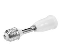 Gatuida Adattatore Base Lampadina E27 Testa Snodata 360 Gradi, Prolunga in Abs per Presa Lampada Estesa, Convertitore Portalampada Flessibile Bianco