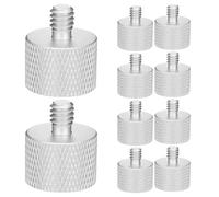 Gatuida Adattatore filettato per supporto microfono da 10 pezzi: convertitore universale da 5/8 femmina a 1/4 maschio con vite in metallo, boccola di riduzione per supporto microfono, adattatore per