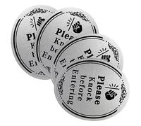 Gatuida Adesivi Cartello Si Prega di Toccare Prima di Entrare per Porte d’Ingresso e Camere da Letto Set 4 Pezzi Adesivo Resistente All’Acqua Facile da Applicare per Uffici e Ambienti