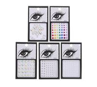 Gatuida Adesivi per Corpo Strass e Gemme per Trucco Occhi e Viso Set da 5 Fogli di Decorazioni Riutilizzabili per Feste di Halloween Trucco Carnevale e Giochi di Ruolo Adesivi