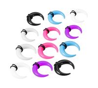 Gatuida Anelli Per Setto Nasale e Dilatatori Orecchio Acrilico Set Da 12 Pezzi Colorati 2mm-3mm Per Piercing Naso e Orecchio Unisex Uso Quotidiano