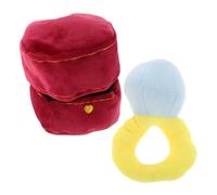 Gatuida Anello di Diamanti confessione Giocattolo per Ragazza Bambole di Peluche per Ragazze Giocattoli di Peluche Anello di Peluche Decorazione dell'anello Peluche Bambina Cotone pp Rosso