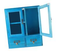 Gatuida Armadio da Parete in Vintage con Mobiletto Contenitore da per Soggiorno e Camera Organizer da Appoggio con Multi Scomparti e Facile Installazione Colore Blu Raffinato