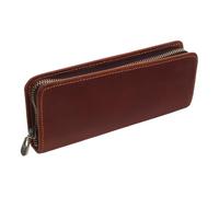 Gatuida Astuccio Pelle Vintage con Cerniera Portapenne Compatto Marrone Organizer Elegante per Scuola Ufficio e Custodia Protettiva per Penne e Matite