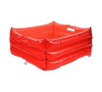 Gatuida Bacinella per Pediluvio Gonfiabile Pieghevole in Pvc Rosso, Secchio Portatile per Lavaggio Piedi da Esterno, Salvaspazio per Campeggio, Escursionismo e Spiaggia, Contenitore