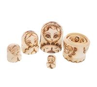 Gatuida Bambole Matrioska Russe in Legno Intagliato Mano con Effetto Rilievo Strati e Motivo Aquila Bicipite Decorazione e Contenitore per Casa