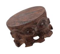 Gatuida Base in Legno per Tondo Piccolo Supporto Stabile e Resistente per Piante da Piedistallo Intagliato Vintage per Bonsai e Acquari