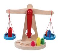 Gatuida Bilancia in Legno Montessori per Anni Giocattolo Educativo Scientifico con Costruzione Te Gioco di Stabilità e Misura per Sviluppo Manuale e Creatività