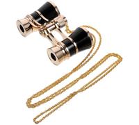 Gatuida Binocolo da Teatro Mini per Donne con Catena Piccolo Binocolo da Concerto Portatile in Ferro Nero per Spettacoli e Attività All’Aperto