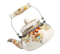 Gatuida Bollitore in Ceramica Smaltata per Fornello Resistente e Facile da Pulire Kettle per Acqua Bollente e Tè Design Retro Pratico per Cucina