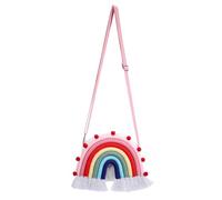 Gatuida Borsetta Bambina Anni in Resistente Con Chiusura Zip Borsa Tracolla Arcobaleno Colorata Per Uso Quotidiano e Decorazione Appesa