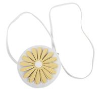 Gatuida Borsetta Carina per Ragazze a Tracolla in Pu a Forma di Margherita Bianca, Mini Borsa Leggera per Tracolla Regolabile, Portafoglio per Bambine per Scuola