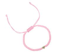 Gatuida Bracciale Donna Tessuto con Cuore Inciso Accessorio in Cordino Rosa Handmade Regalo per Amiche e Passione Resistente e Versatile per Stagione Calda