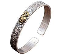 Gatuida Bracciale Regolabile Da Uomo in Rame Catena Da Polso Testo Sacro Bracciale Aperto Da Uomo Per Festa o Uso Quotidiano