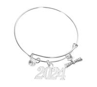 Gatuida braccialetto di laurea regalini fine scuola braccialetto di fascino di laurea perline di lettere gioielli da donna di laurea del college braccialetti per polsi Lega di zinco