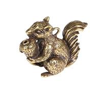 Gatuida Bruciatore di Incenso in Rame con Design Scoiattolo Retrò Miniatura Decorativa per Cerimonia del Tè e Aromaterapia Resistente e Lucente per Ambienti Compatti