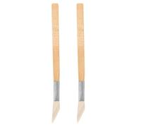 Gatuida Brunitoio in Agata con Manico Bamboo 2 Pezzi per Lucidatura e Levigatura Gioielli Strumento Artigianale per Fai da Te Adatto a Finitura di Metalli e Perline