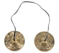 Gatuida Campana da Meditazione in Rame Nepalese, Piatti a Dita Creativi per Yoga, Strumento a Percussione Portatile Suono Armonico per Rilassamento e Riequilibrio Energetico