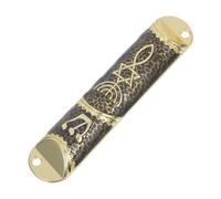 Gatuida Cancello Sacro Rotolo Kosher Religioso Preghiera sospeso Pergamena da mezuzah per la Porta di casa Porta mezzaza mezuzah Lato Porta Regali di Hannukah mezuzà di Metallo Carta Black