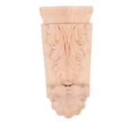 Gatuida Capitello in Legno Intagliato Lavorazione Artigianale Intricata Decorazione Ornamentale da Parete per Soggiorno Mensole Europee Modanature Angolari Applique Intarsiate in Legno