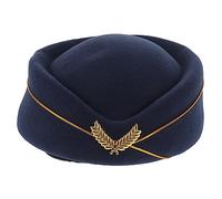 Gatuida cappello da hostess cappello con orecchie mobili Marina nemico Cappello per hostess aereo Cosplay Caps Cappello elegante vintage cappelli da costume donne Imitazione Monny