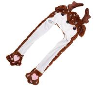 Gatuida Cappello Natalizio Orecchie Mobili in Peluche, Cappello da Costume di Natale Morbido e Caldo, Accessorio per Feste e Cosplay Invernale, Taglia Unica Adatta a Tutti