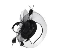 Gatuida Cappello per per Signore Cappello da tea party per le donne UV donna Cappelli affascinanti per il tea party cappello dell'ora del tè artificiali Nero