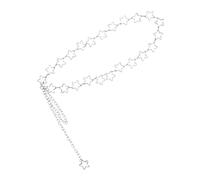 Gatuida catena della vita di moda catena del ventre del corpo catena del corpo in vita gioielli per il corpo in strass catena della pancia braccialetto di pancia Metallo Argento