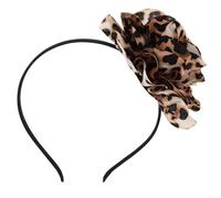 Gatuida Cerchietto Fascia Sottile Elegante alla Moda con Stampa Leopardata per Chioma e Grande Fiore Comodo da Indossare per Donne e Ragazze nella Vita Quotidiana
