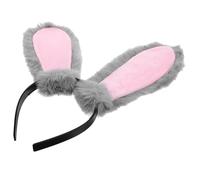 Gatuida Cerchietto Pasquale Orecchie Da Coniglio Peluche Grigio, Copricapo Per Feste Di Pasqua e Costume Cosplay, Fascia Leggera e Confortevole Per Donne e Ragazze