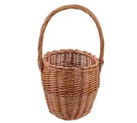 Gatuida Cestino di Fiori con Manico - Cestino da Picnic in Vimini Intrecciato a Mano per Matrimoni e Decorazioni per la casa - Contenitore Rustico in Vimini da Parete per riporre e sistemare