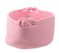 Gatuida Cesto Portaoggetti Design Rotondo Raffinato in Cotone per Ragazzo Ragazza con Manico e Apertura Ampia, Leggero e Resistente per Accanto alla Culla o Tappetino Gioco