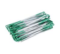 Gatuida Chiodi per Prato a U 20 Pezzi, Picchetti da Terra per Giardinaggio, Fissaggio Telo e Tende, Picchetti Zincati Leggeri, Forniture da Giardino per Ancoraggio Esterno