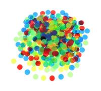 Gatuida Chip di Plastica 500 Pezzi da 15mm per Segna Numeri Tombola, Trasparente e Colorato, per Gioco Bingo e Attività di Raggruppamento Probabilistico Colore Casuale