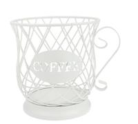 Gatuida Cialde Caffè in Metallo Bianco Organizer per Capsule Design Creativo e Robusta per Conservazione Facile e Accesso Veloce