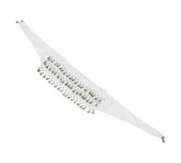 Gatuida Cintura per Danza del Ventre con Monete 72 Pezzi a Tre Livelli in Chiffon Bianco, Sciarpa da Ballerina Regolabile per Spettacoli e Costumi da Donna