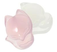 Gatuida Ciondoli a Forma di Volpe in Agata Bianca e Rosa Set da 2 Piccoli Charm per Creazione Gioielli Fai da Te Adatti per Orecchini e Portachiavi Artigianali Regalo Natale e