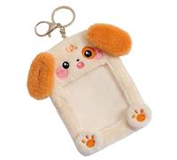 Gatuida ciondolo a catena chiave Prodotto protettori custodie per carte ripieni bustine carte buste per carte porta documenti di peluche simpatico portacarte con foto tessuto Light Brown